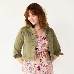 Women's Sonoma Goods For Life® Crop Jean Jacket Gray Wash -Sonoma Goods For Life Shop unnamed file 2666