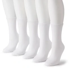 Women's Sonoma Goods For Life® 5 Pack Plain Knit Crew Socks White 22 Women's Sonoma Goods For Life® 5 Pack Plain Knit Crew Socks White -Sonoma Goods For Life Shop unnamed file 2722