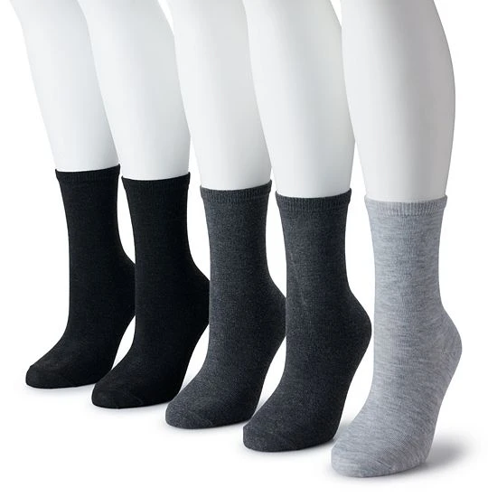 Women's Sonoma Goods For Life® 5 Pack Plain Knit Crew Socks White 13 Women's Sonoma Goods For Life® 5 Pack Plain Knit Crew Socks White - Image 11