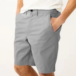 Men's Sonoma Goods For Life® 9-Inch Flexwear Flat-Front Shorts Gray 27 Men's Sonoma Goods For Life® 9-Inch Flexwear Flat-Front Shorts Gray -Sonoma Goods For Life Shop unnamed file 2776