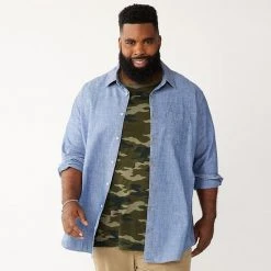 Big & Tall Sonoma Goods For Life® Perfect Length Button-Down Shirt Beige -Sonoma Goods For Life Shop unnamed file 2793