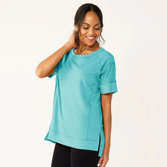 Women's Sonoma Goods For Life® Supersoft Short Sleeve Tunic Light Green 18 Women's Sonoma Goods For Life® Supersoft Short Sleeve Tunic Light Green - Image 16