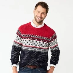 Men's Sonoma Goods For Life® Winter Fair Isle Sweater Red Navy Fairisle -Sonoma Goods For Life Shop unnamed file 2900