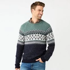 Men's Sonoma Goods For Life® Winter Fair Isle Sweater Red Navy Fairisle -Sonoma Goods For Life Shop unnamed file 2901