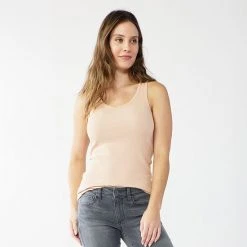 Women's Sonoma Goods For Life® Everyday Ribbed Tank Brown -Sonoma Goods For Life Shop unnamed file 2906