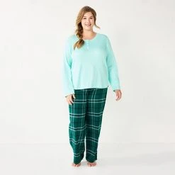 Plus Size Sonoma Goods For Life® Flannel Pajama Pants & Pajama Top Sleep Set Red Buffalo -Sonoma Goods For Life Shop unnamed file 2990