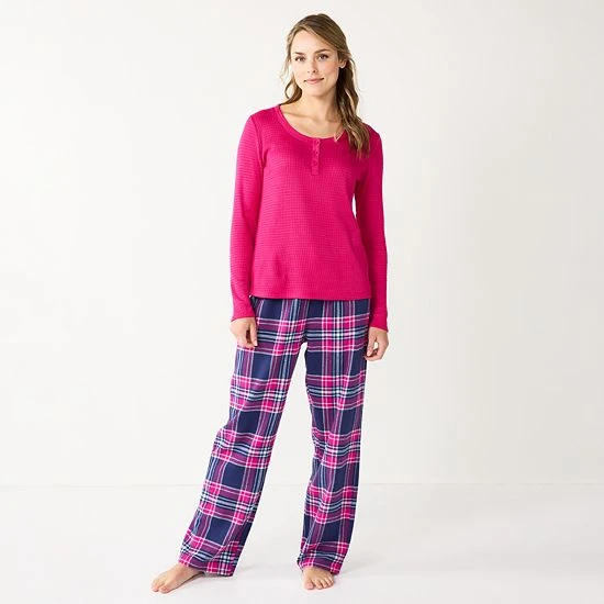 Women's Sonoma Goods For Life® Flannel Pajama Pants & Pajama Top Sleep Set Red Buffalo 13 Women's Sonoma Goods For Life® Flannel Pajama Pants & Pajama Top Sleep Set Red Buffalo - Image 11
