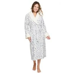 Women's Sonoma Goods For Life® Plush Long Robe Cream Polar Bears