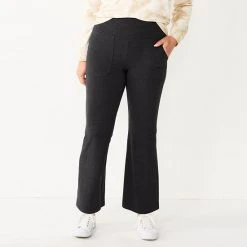 Petite Sonoma Goods For Life® Pocket Flare High-Waisted Leggings Brown -Sonoma Goods For Life Shop unnamed file 3125