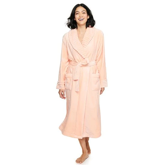 Women's Sonoma Goods For Life® Plush Long Robe Cream Polar Bears 10 Women's Sonoma Goods For Life® Plush Long Robe Cream Polar Bears - Image 8