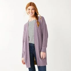 Women's Sonoma Goods For Life® Favorite Long Sleeve Cardigan Burgundy -Sonoma Goods For Life Shop unnamed file 3161