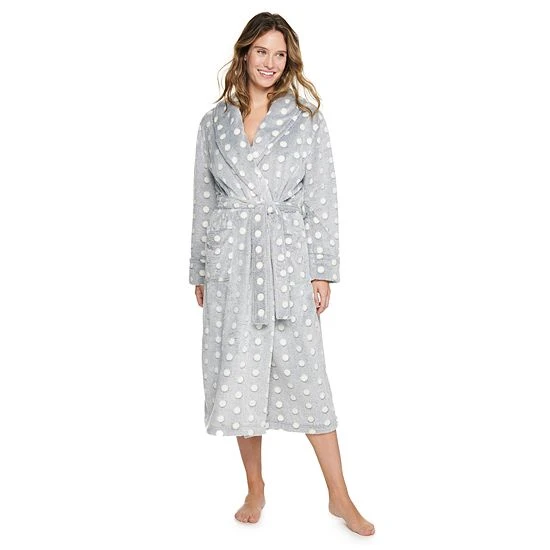 Women's Sonoma Goods For Life® Plush Long Robe Cream Polar Bears 13 Women's Sonoma Goods For Life® Plush Long Robe Cream Polar Bears - Image 11