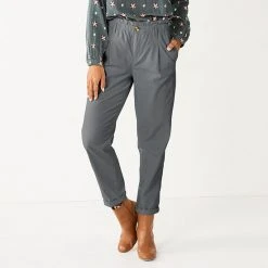 Women's Sonoma Goods For Life® Mid-Rise Straight-Leg Paperbag Pants Black -Sonoma Goods For Life Shop unnamed file 3175