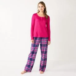 Petite Sonoma Goods For Life® Flannel Pajama Pants & Pajama Top Sleep Set Purple Color Pld -Sonoma Goods For Life Shop unnamed file 3196