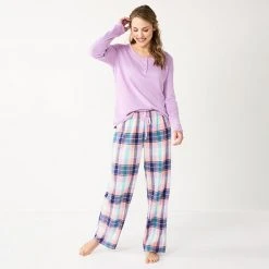 Petite Sonoma Goods For Life® Flannel Pajama Pants & Pajama Top Sleep Set Purple Color Pld -Sonoma Goods For Life Shop unnamed file 3198