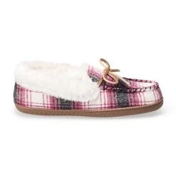 Women's Sonoma Goods For Life® Plaid Felt Moccasins Dark Pink Ivory Plaid -Sonoma Goods For Life Shop unnamed file 3271