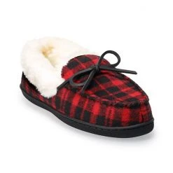 Women's Sonoma Goods For Life® Plaid Felt Moccasin Red Black Plaid -Sonoma Goods For Life Shop unnamed file 3471