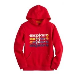 Kids 8-20 Sonoma Goods For Life® Supersoft Fleece Hoodie In Regular & Plus Red Explore