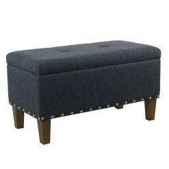 Sonoma Goods For Life® Madison Storage Bench Ottoman Navy
