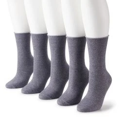 Women's Sonoma Goods For Life® 5-Pack Roll Top Crew Socks Gray Marl 15 Women's Sonoma Goods For Life® 5-Pack Roll Top Crew Socks Gray Marl -Sonoma Goods For Life Shop unnamed file 3686