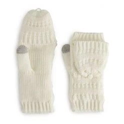 Women's Sonoma Goods For Life® Ladder Stitch Flip Top Mittens Ivory Nep -Sonoma Goods For Life Shop unnamed file 3714