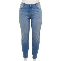 Plus Size Sonoma Goods For Life® Favorite Midrise Skinny Jeans Olive