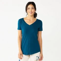Women's Sonoma Goods For Life® Essential V-Neck Tee Patchwork Print -Sonoma Goods For Life Shop unnamed file 3794