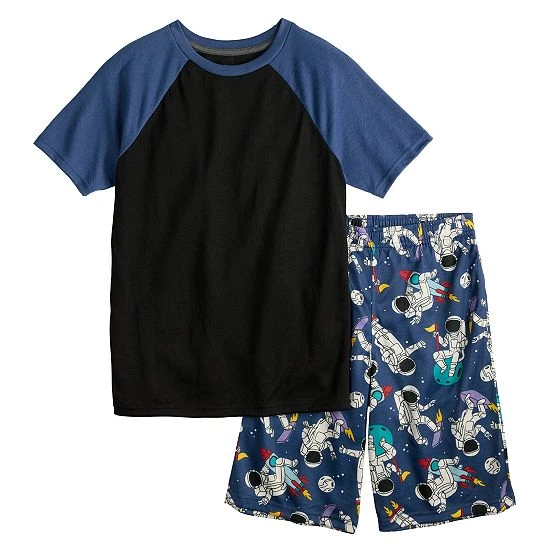 Boys 5-16 Sonoma Goods For Life® Top & Shorts Pajama Set Blue Wildlife 7 Boys 5-16 Sonoma Goods For Life® Top & Shorts Pajama Set Blue Wildlife - Image 5