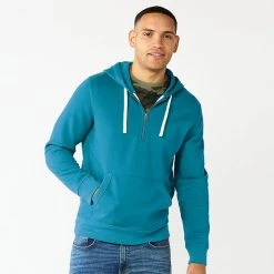 Men's Sonoma Goods For Life® Quarter-Zip Hoodie Green -Sonoma Goods For Life Shop unnamed file 3894