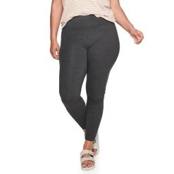 Plus Size Sonoma Goods For Life® Midrise Leggings Gray Geo Floral