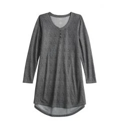 Women's Sonoma Goods For Life® Knit Henley Long Sleeve Sleepshirt Medium Charcoal 11 Women's Sonoma Goods For Life® Knit Henley Long Sleeve Sleepshirt Medium Charcoal -Sonoma Goods For Life Shop unnamed file 3947