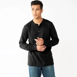 Men's Sonoma Goods For Life® Henley Top Sailor Water