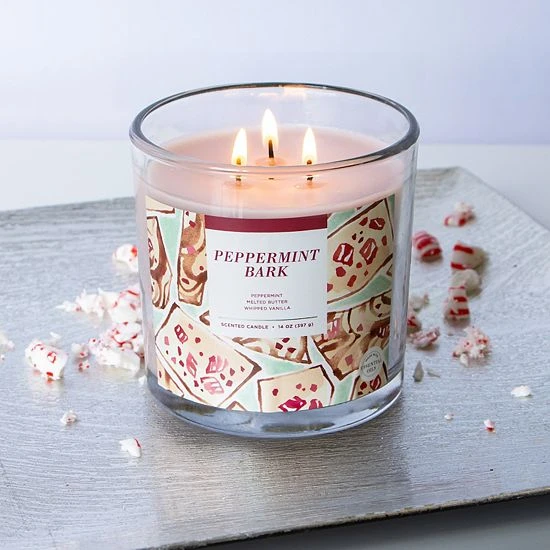 Sonoma Goods For Life® Peppermint Bark 14-oz. Candle Jar 4 Sonoma Goods For Life® Peppermint Bark 14-oz. Candle Jar - Image 2