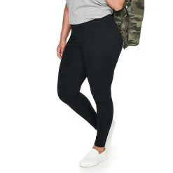 Plus Size Sonoma Goods For Life® Midrise Leggings Gray Geo Floral -Sonoma Goods For Life Shop unnamed file 405