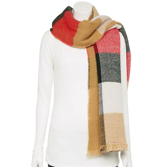 Women's Sonoma Goods For Life® Oblong Reversible Scarf Cream 6 Women's Sonoma Goods For Life® Oblong Reversible Scarf Cream - Image 4