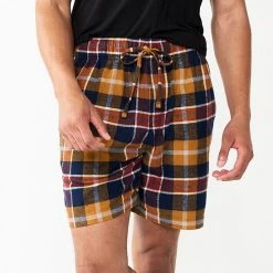 Men's Sonoma Goods For Life® Flannel Sleep Shorts Navy Gold Plaid -Sonoma Goods For Life Shop unnamed file 4145
