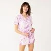 Women's Sonoma Goods For Life® Truly Soft Short Sleeve Pajama Shirt & Pajama Shorts Sleep Set Purple Burst -Sonoma Goods For Life Shop unnamed file 4157