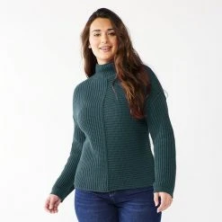 Women's Sonoma Goods For Life® Exposed Seaming Mockneck Sweater Marsala Flower -Sonoma Goods For Life Shop unnamed file 4206