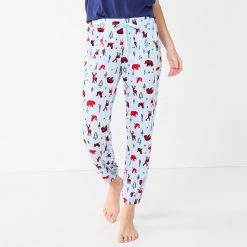 Women's Sonoma Goods For Life® Snit Banded Bottom Pajama Pants Blue Celestial