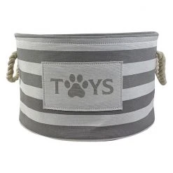 Sonoma Goods For Life® Striped Canvas Pet Toy Storage Bin