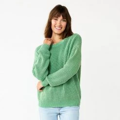 Women's Sonoma Goods For Life® Textured Drop-Shoulder Sweater Blue -Sonoma Goods For Life Shop unnamed file 432