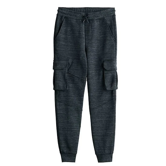 Boys 8-20 Sonoma Goods For Life® Cargo Jogger Pants In Regular & Husky Black Heather 9 Boys 8-20 Sonoma Goods For Life® Cargo Jogger Pants In Regular & Husky Black Heather - Image 7