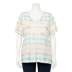 Plus Size Sonoma Goods For Life® Everyday V-Neck Tee Grey Dye Stripe -Sonoma Goods For Life Shop unnamed file 4359