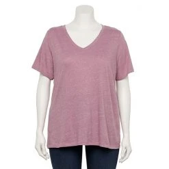 Plus Size Sonoma Goods For Life® Everyday V-Neck Tee Grey Dye Stripe -Sonoma Goods For Life Shop unnamed file 4361