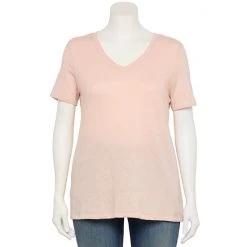 Plus Size Sonoma Goods For Life® Everyday V-Neck Tee Grey Dye Stripe -Sonoma Goods For Life Shop unnamed file 4364