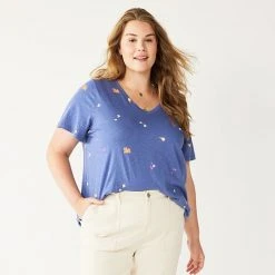 Plus Size Sonoma Goods For Life® Everyday V-Neck Tee Grey Dye Stripe -Sonoma Goods For Life Shop unnamed file 4368