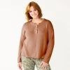 Women's Sonoma Goods For Life® Cozy Henley Sweater Brown 2 Women's Sonoma Goods For Life® Cozy Henley Sweater Brown -Sonoma Goods For Life Shop unnamed file 4522