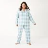 Plus Size Sonoma Goods For Life® Flannel Pajama Shirt & Pajama Pants Sleep Set Ivory Festive Plaid -Sonoma Goods For Life Shop unnamed file 4529