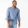 Men's Sonoma Goods For Life® Slim Perfect-Length Button-Down Shirt Blue Oxford