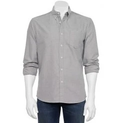 Men's Sonoma Goods For Life® Slim Perfect-Length Button-Down Shirt Blue Oxford -Sonoma Goods For Life Shop unnamed file 4598